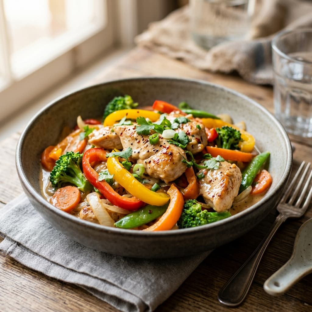 Sautéed Chicken Vegetable Bowl - Monday Dinner